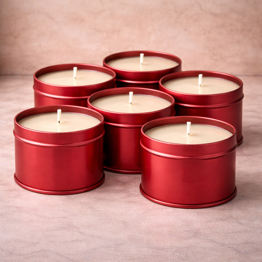 Luxury Soy Wax Tin Candle – Strong Scent Throw (35–45 Hour Burn)