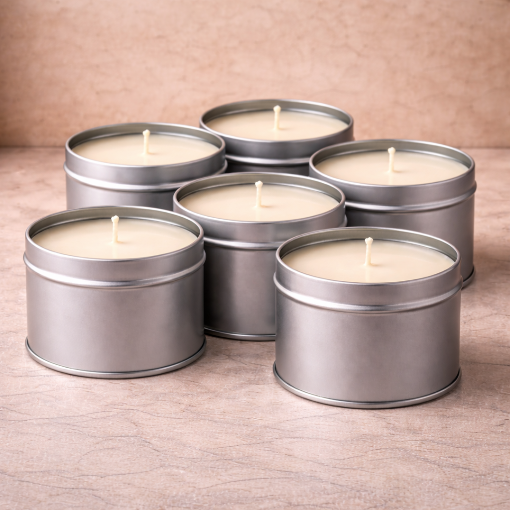 Luxury Soy Wax Tin Candle – Strong Scent Throw (35–45 Hour Burn)