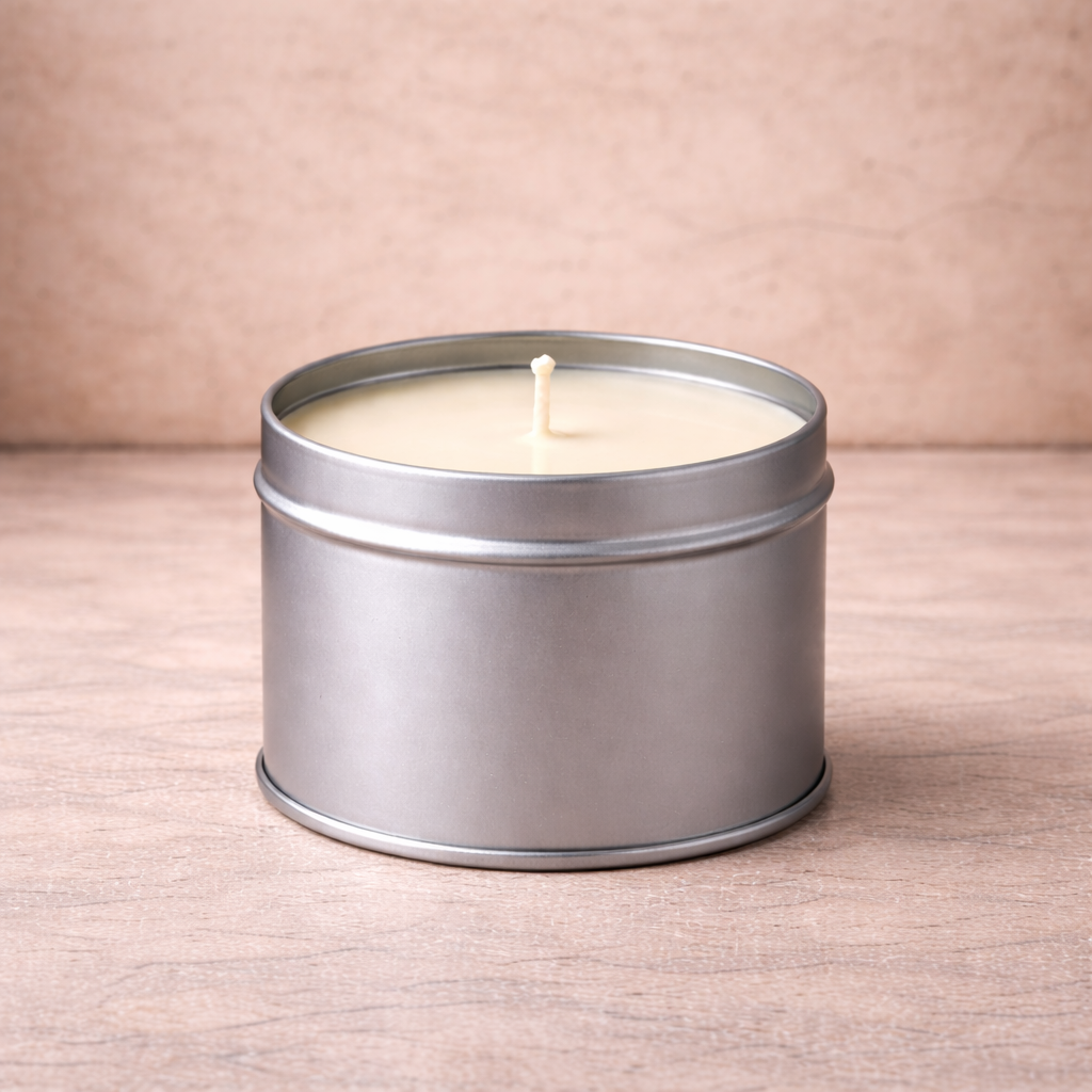 Luxury Soy Wax Tin Candle – Strong Scent Throw (35–45 Hour Burn)